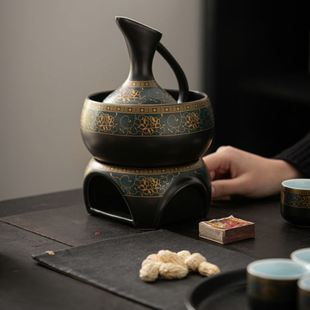 分酒酒杯温酒器古韵电加热煮酒器暖酒壶 家用热酒器烫酒烧酒壶套装