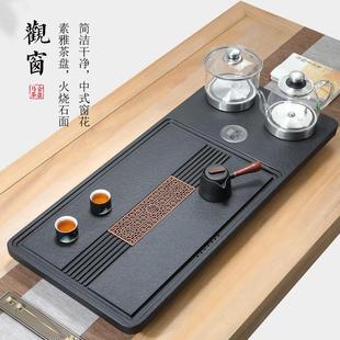 乌金石茶盘套装 2022新款 全自动一体带电磁炉烧水壶石头家用大茶台