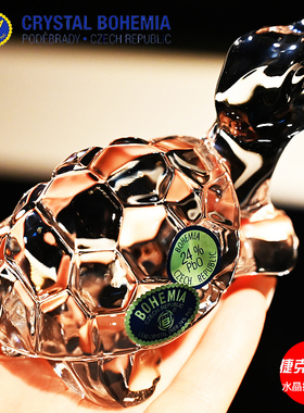 捷克进口水晶玻璃动物小摆件北欧轻奢家居L创意装饰品糖缸礼物客