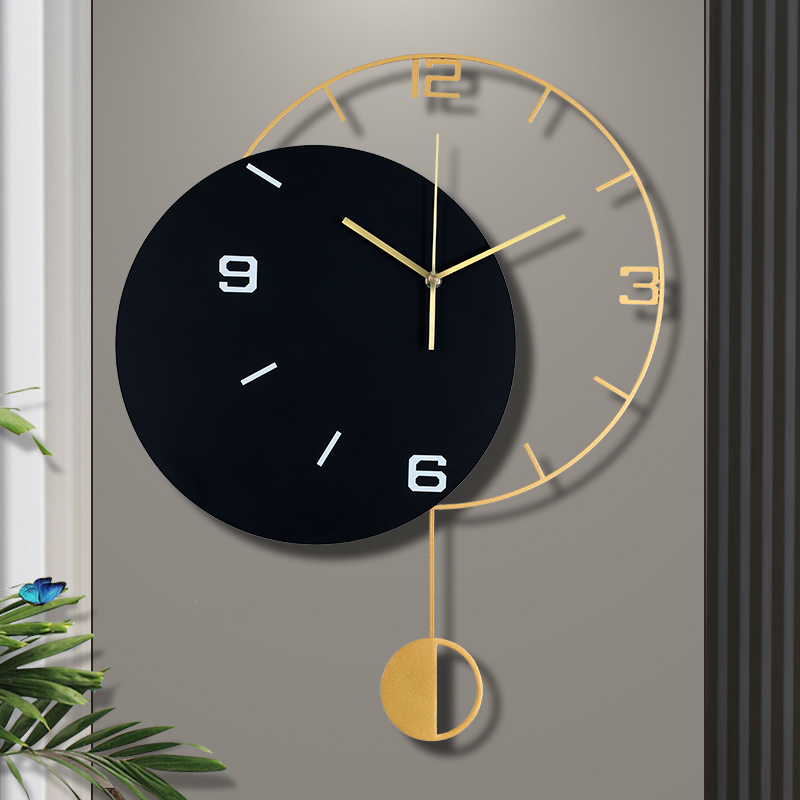 北欧挂钟客厅轻奢j个性创意家用时尚墙上时钟现代简约极简装饰钟