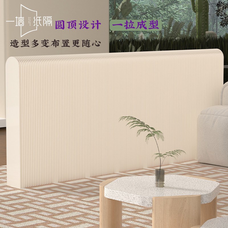 纸屏风隔b断墙办公室隔断玄关客厅美容院遮挡分隔折叠挡板简易自