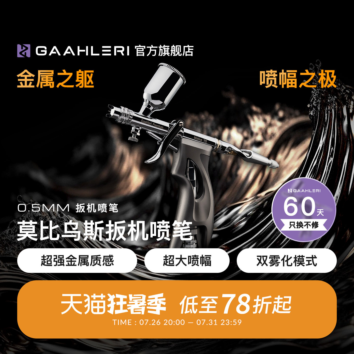 莫比乌斯TG0.5mm口径扳机喷笔