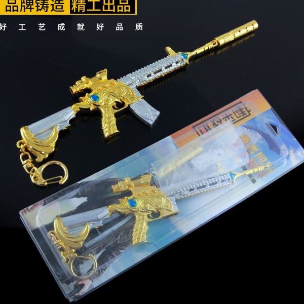 和平-精英游戏周边M416潮汐统领武器模型全金属工艺品摆件