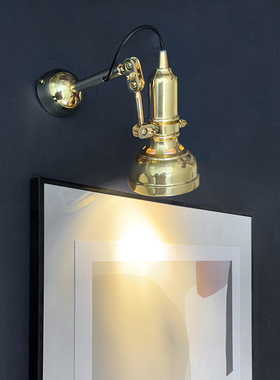 ASSA黄铜北欧壁灯工业风过W道卧室镜前灯