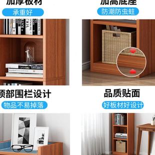 书架落地简约收纳窄缝小书柜卧室简易小型家用储物柜客厅置物架子