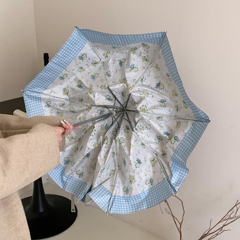 全自动雨伞女晴雨两用小众遮阳伞防晒抗UV钛银折叠遮阳伞学生