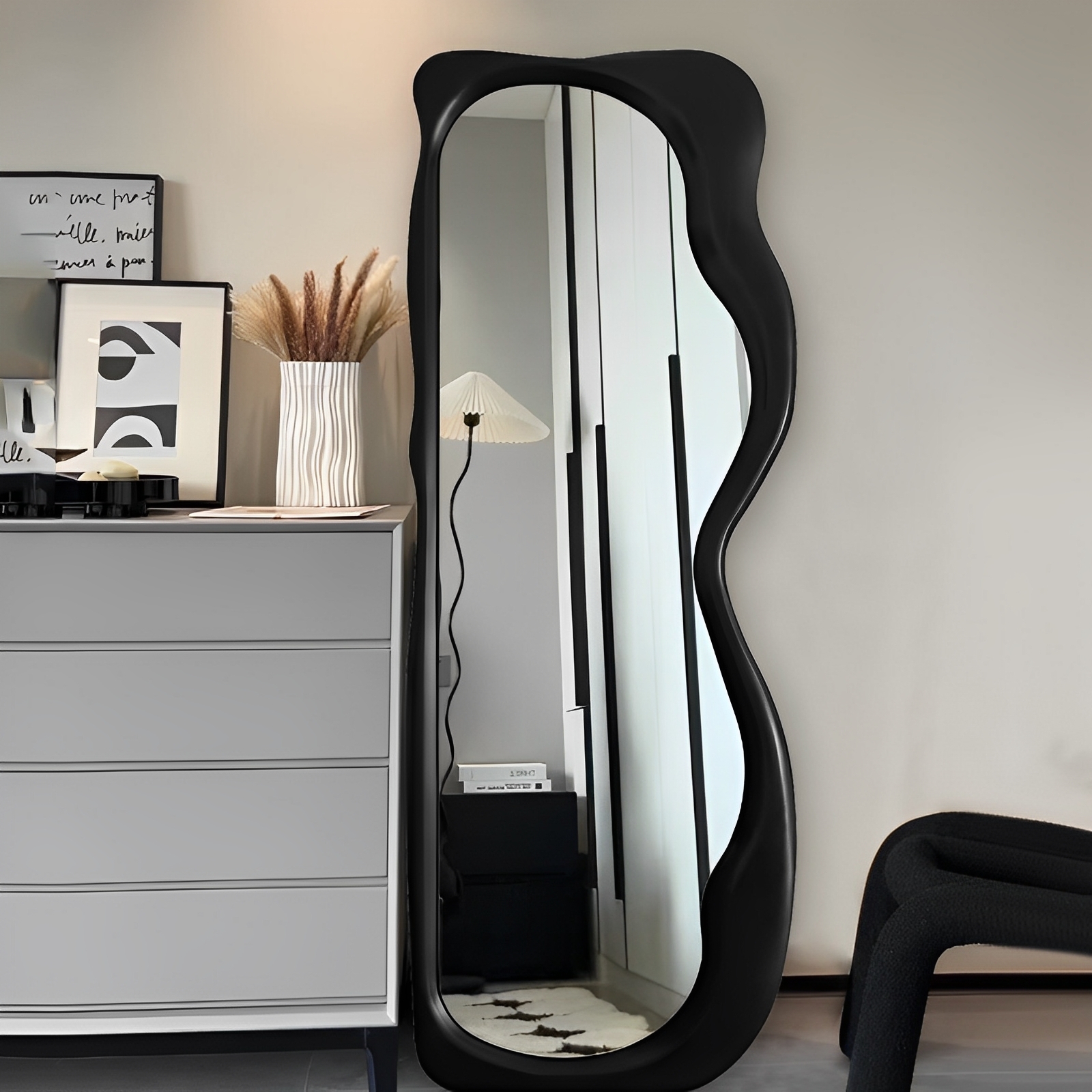 直销顺丰新中式异形穿衣镜壁挂式