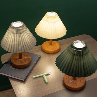 覆古装饰夜灯多功能插座与台灯卧室床头灯可调亮度斯堪的纳维亚风