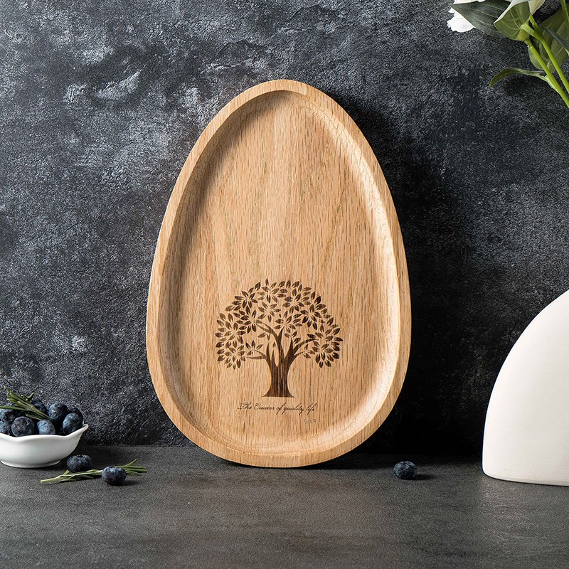 椭圆形实木便携牛排餐盘家用木质牛扒木木盘大号野餐西餐盘