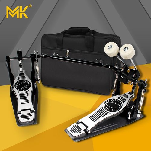架子鼓爵士鼓MK双踩锤踏板双链条踩锤加厚锌铝合金鼓槌架子鼓配件