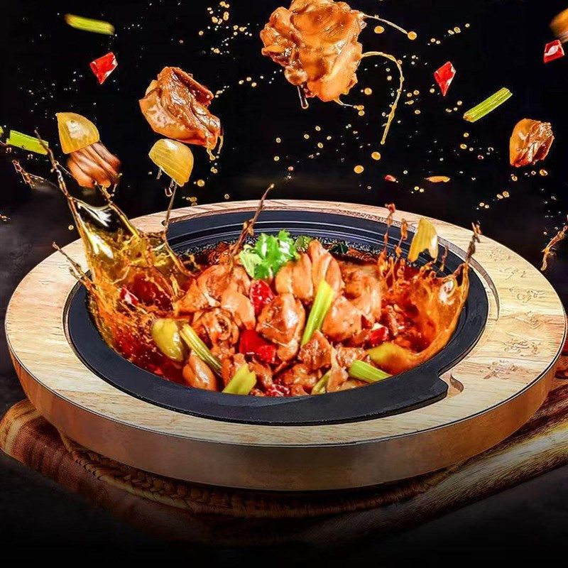 花宝街石锅鱼抗裂耐高温干烧火锅石锅鸡公煲专用海鲜闷锅不粘汤锅,包装,木托盘,淘宝优惠券,粉丝福利购,淘宝优惠卷