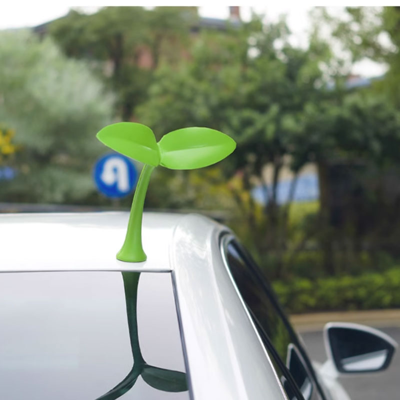 车顶装饰摆饰小车外装饰品小树苗车顶上的小草触角创意个性3D立体