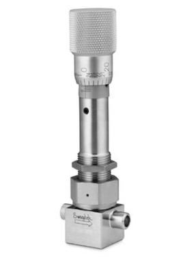 SS-4BMRG-TW 不锈钢计量波纹管密封阀，有垫片，调节阀杆头，1/4