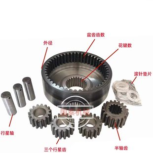 载机圈星 轮齿轮桥差速边边减减速轮半轴齿圈行齿差速边铲车齿齿装