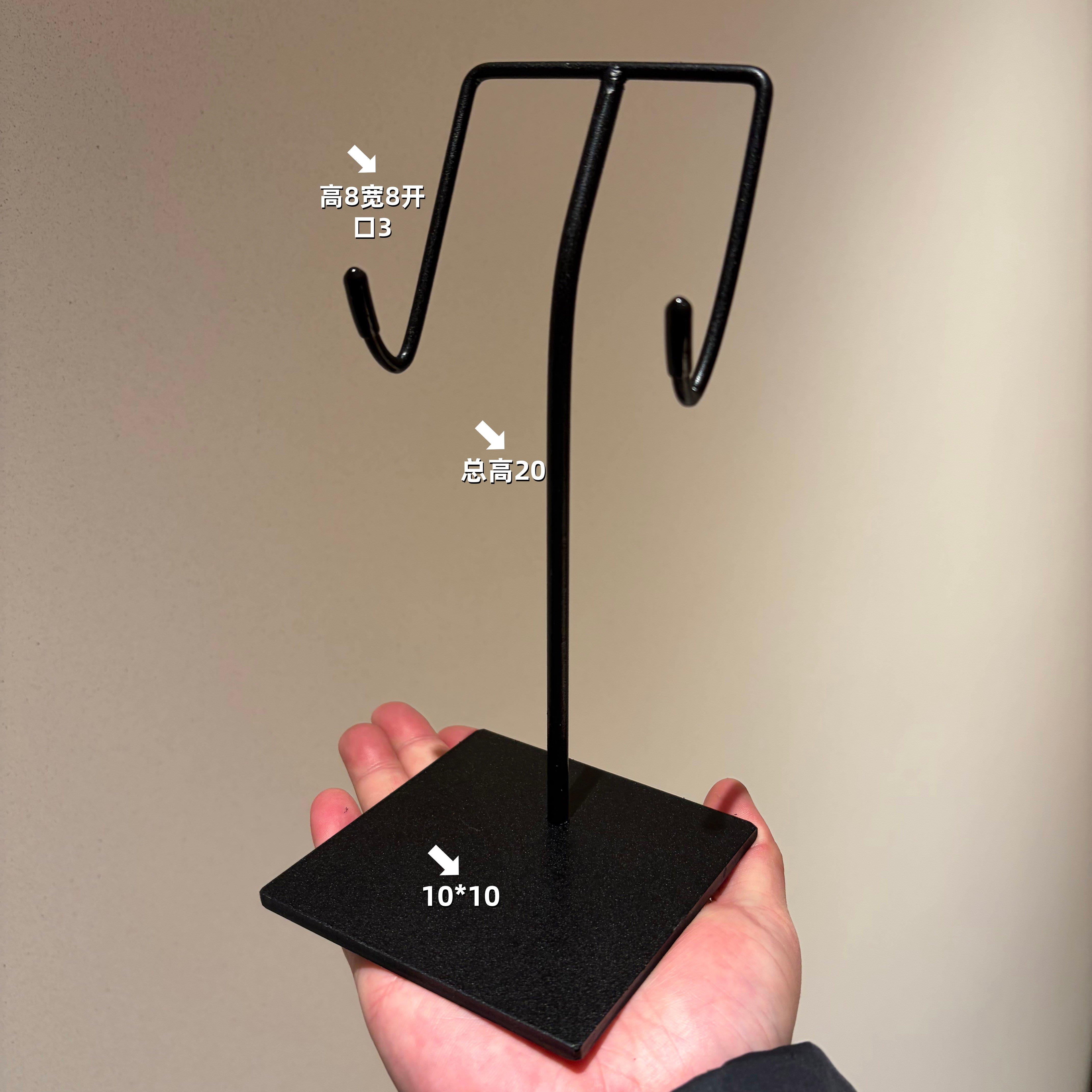 展示架餐盘托架铜镜底座茶道茶饼架纯手工铁艺盘子支架陶瓷盘瓦当