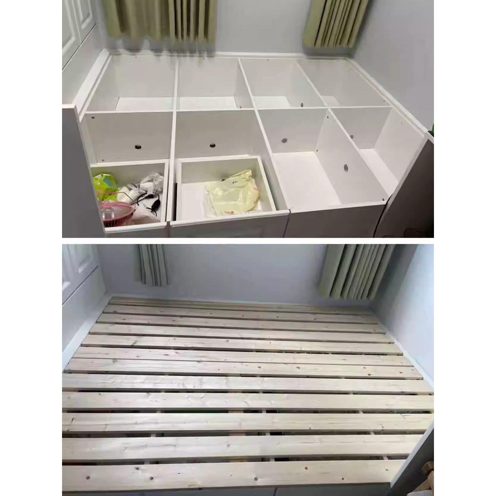 定做全实木床板防潮透气排骨架榻榻米床架实木排骨架简约地台床板图片