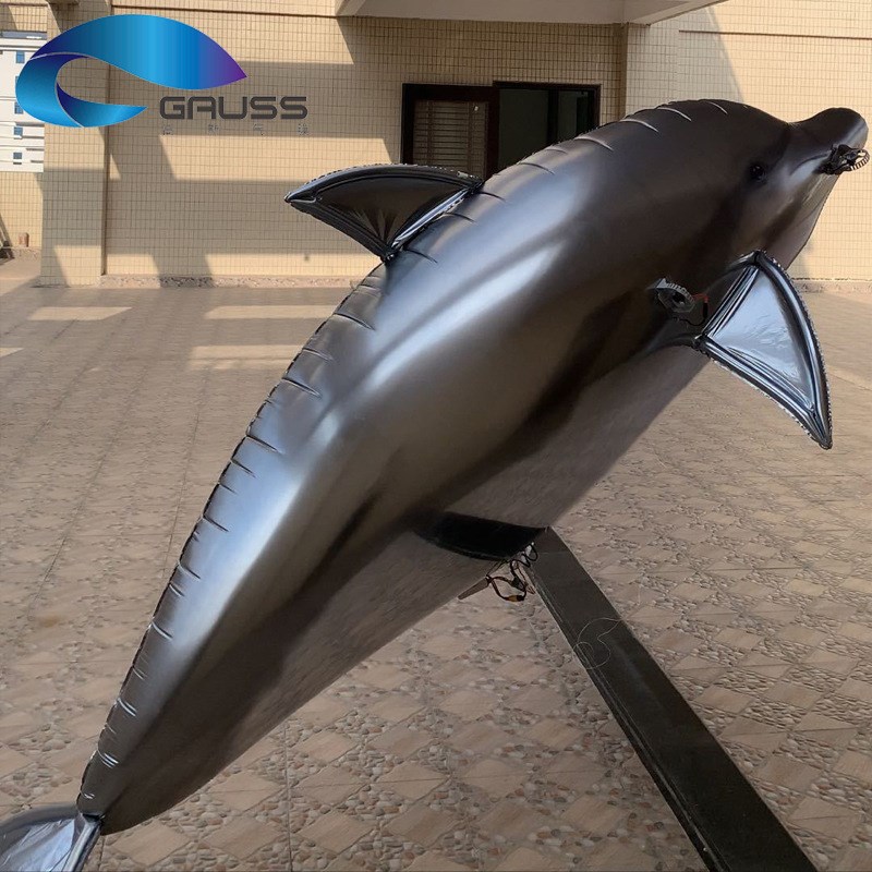 室内充气遥控鲸鱼飞艇气膜商城开业活动广告美陈布置空飘海豚模型