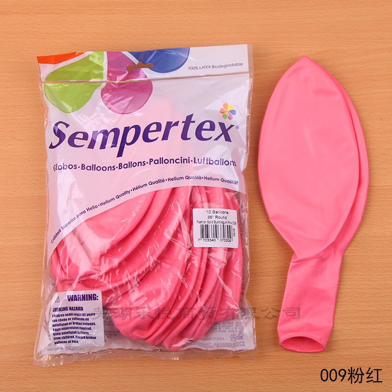 哥球进口Sempertex36寸标准色玛卡龙色亚光大气球 派对装饰单个价