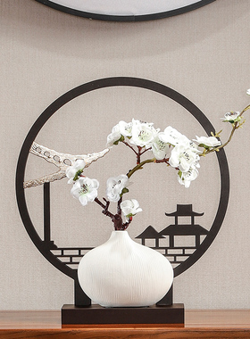 新中式摆件家h居饰品博古架玄关客厅茶几酒柜禅意古风软装乔迁礼