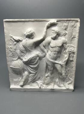 北欧复古罗马大力神雕塑石膏像平面浮雕艺术品桌面摆件扩香石礼品