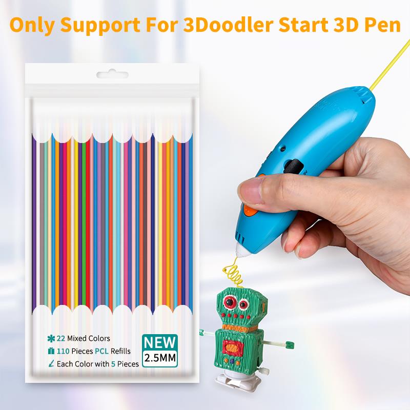 3Doodler start+耗材PCL2.5mm线径美国低温3D打印笔耗材环保无毒