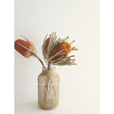 ins北欧风佛塔干花自然植物班克木花束客厅摆设装饰真花民宿摆件