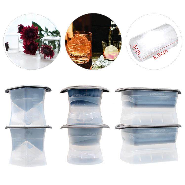 硅胶冰球模具 威士忌冻大冰块磨具 家用圆形制冰盒酒吧制冰块模型