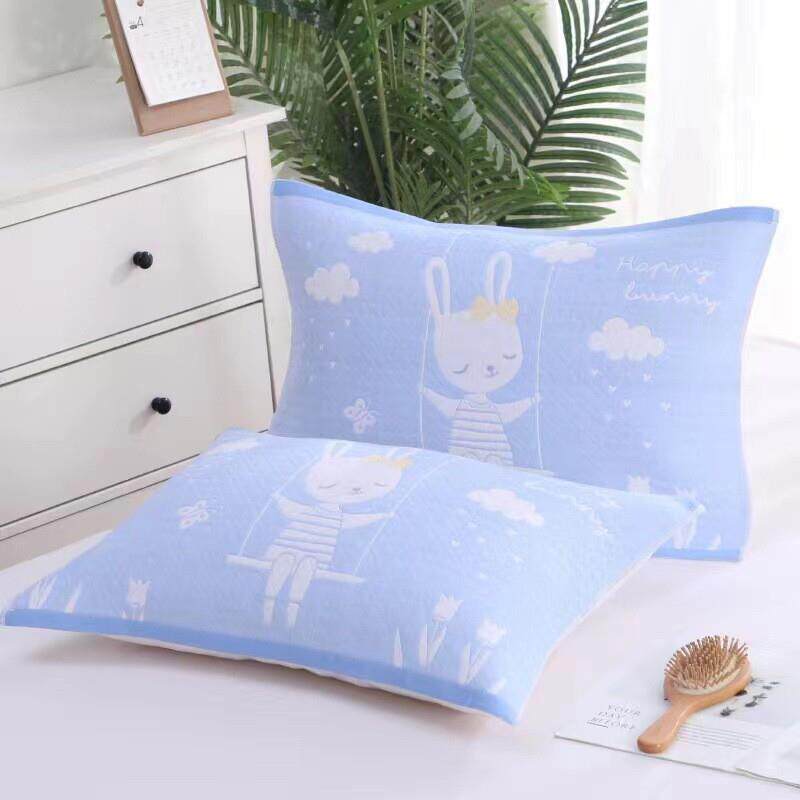 中号纯棉枕巾40*60全棉三层纱布枕头巾学生成人儿童情侣加厚舒适