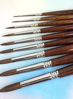 西班牙制造ESCODA笔皇versatil 人造貂毛圆头水彩画笔 尖头勾线笔