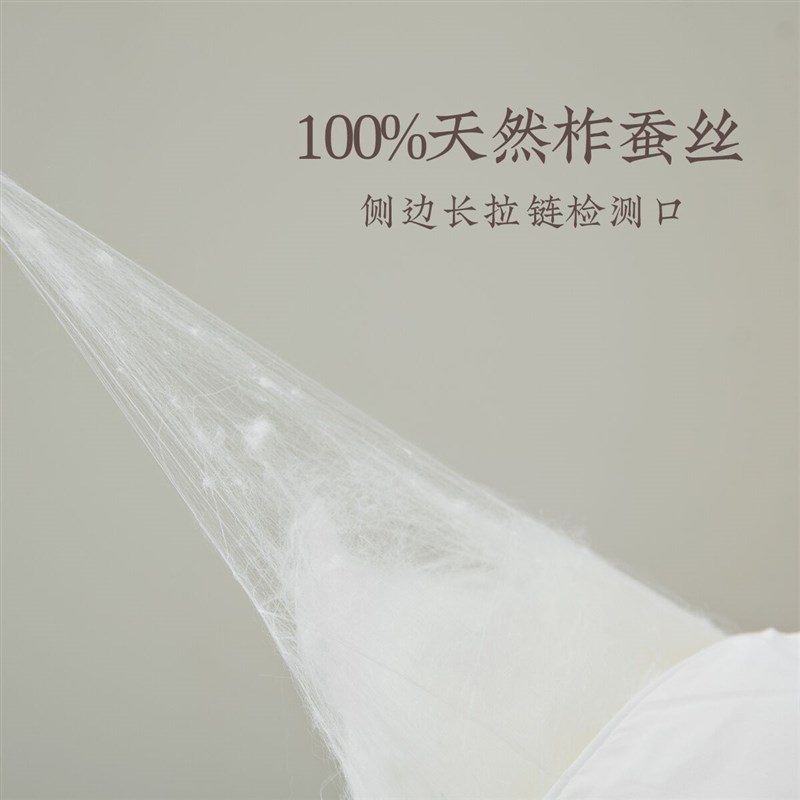 【100%全蚕丝】手工制作蚕丝枕头护颈椎助睡眠单人低枕酒店软枕芯