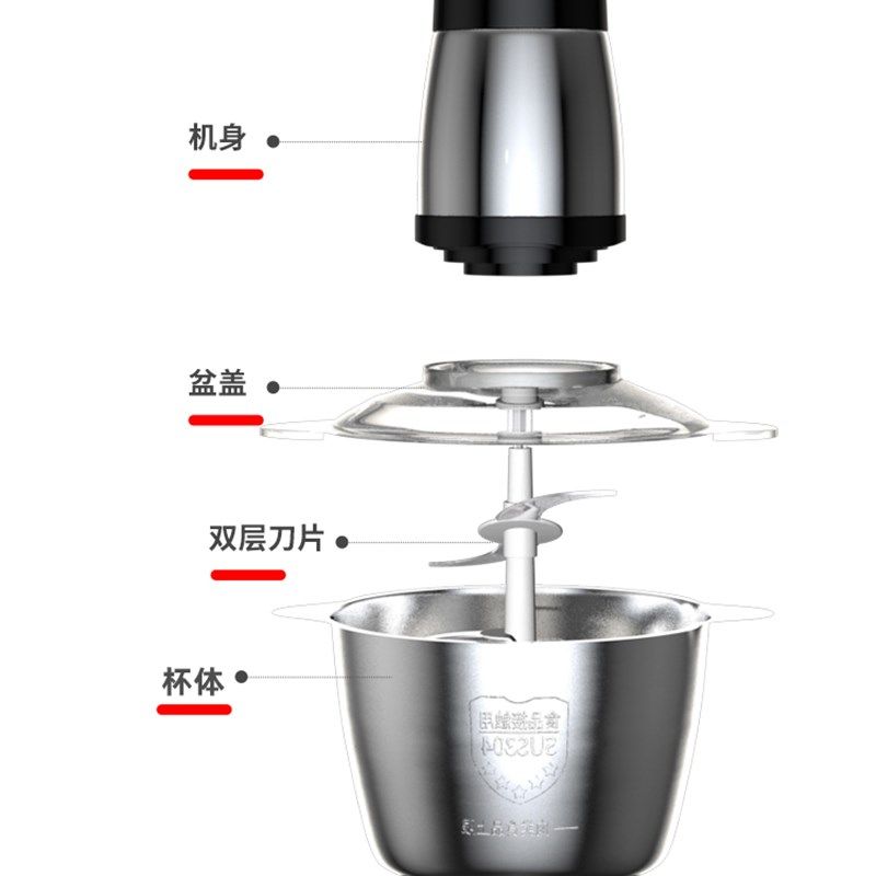 商用绞蒜器蒜泥器电动大蒜切家用打蒜蓉机搅蒜碎捣磨姜拉蒜泥神器