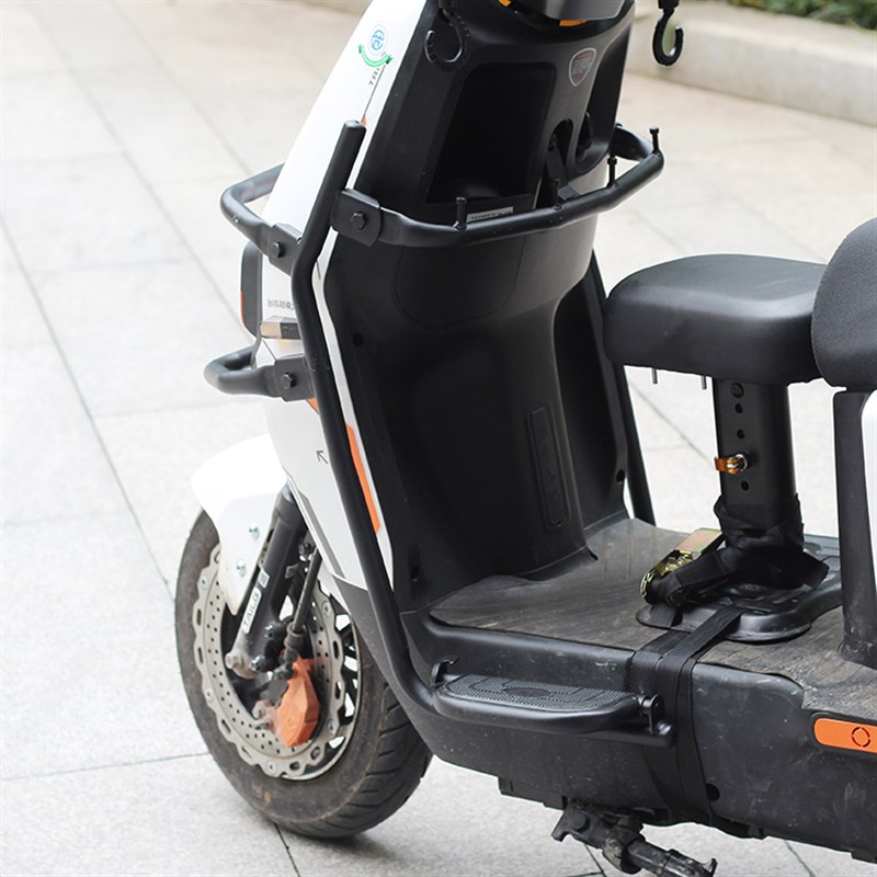 适用台铃赤兔国标电动自行车护杠保险杠防摔杠加宽脚踏前多挂钩