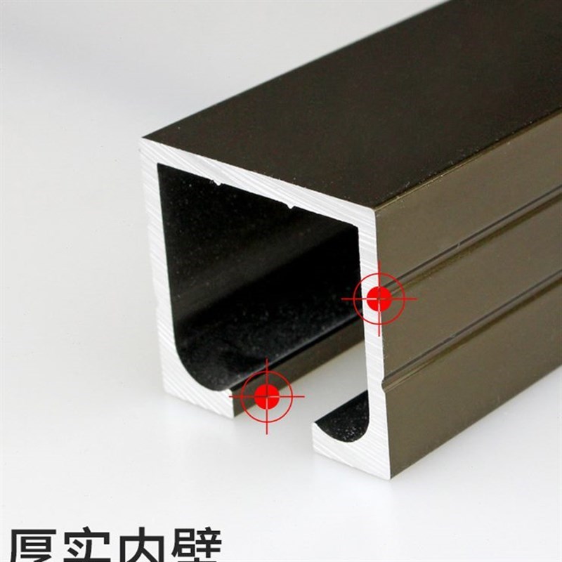 玻璃推拉门上轨道吊滑轮导轨实木门移门承重型吊轨折叠门上滑轨