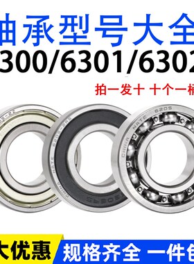 轴承型号大全6300 6301 6302 6303 6304F 6305 6306 6307RS RZ ZZ