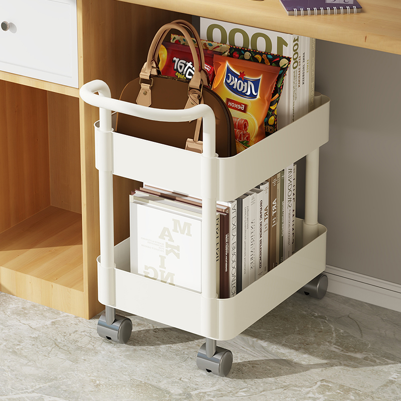 桌下书架置物架工位放包收纳筐办公室好物家用神器移动Z桌面小推