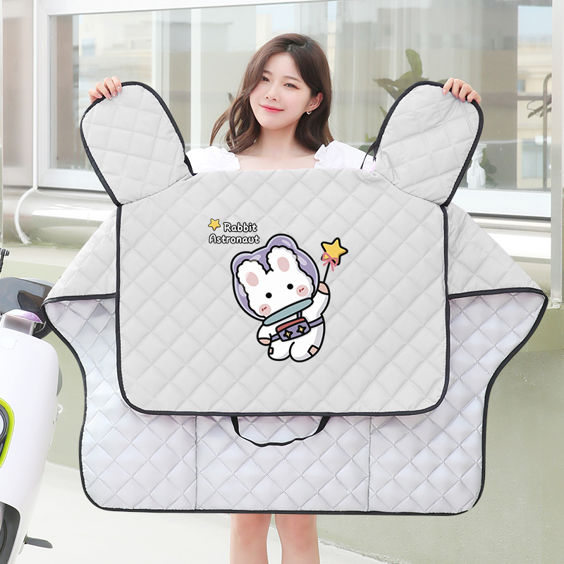 电动电瓶车挡风被夏季防晒罩摩托电车夏天遮阳防雨罩防Z水车罩薄