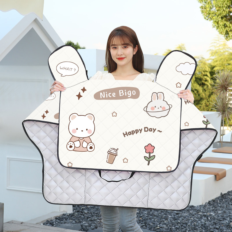 电动车挡风被夏季防晒罩p春秋防雨电瓶摩托车夏天遮阳薄款2023新