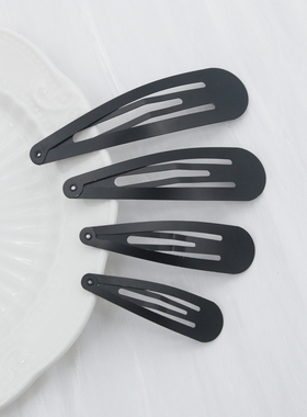 黑色哑光BB夹水滴BP夹弹簧发夹diy手工发夹儿童发饰品配件头饰品