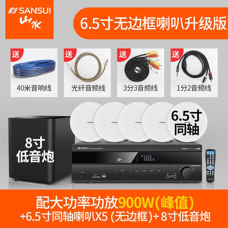 山水T2吸顶式5.1家庭影院音家庭影院