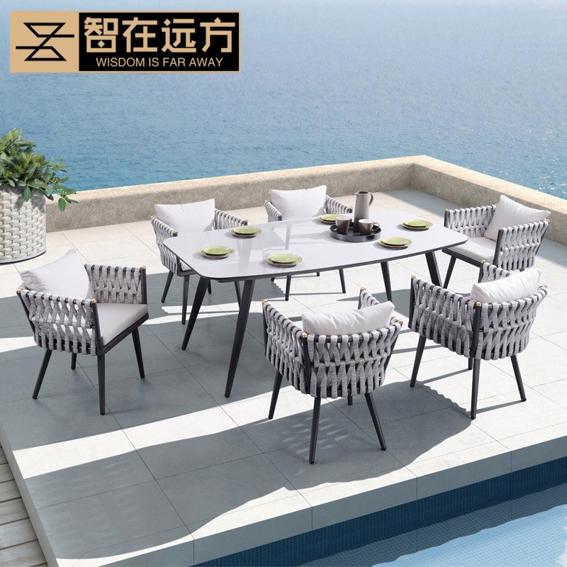 户外桌椅套装藤编露台藤椅三五件套家具组合室外酒店休闲阳台花园