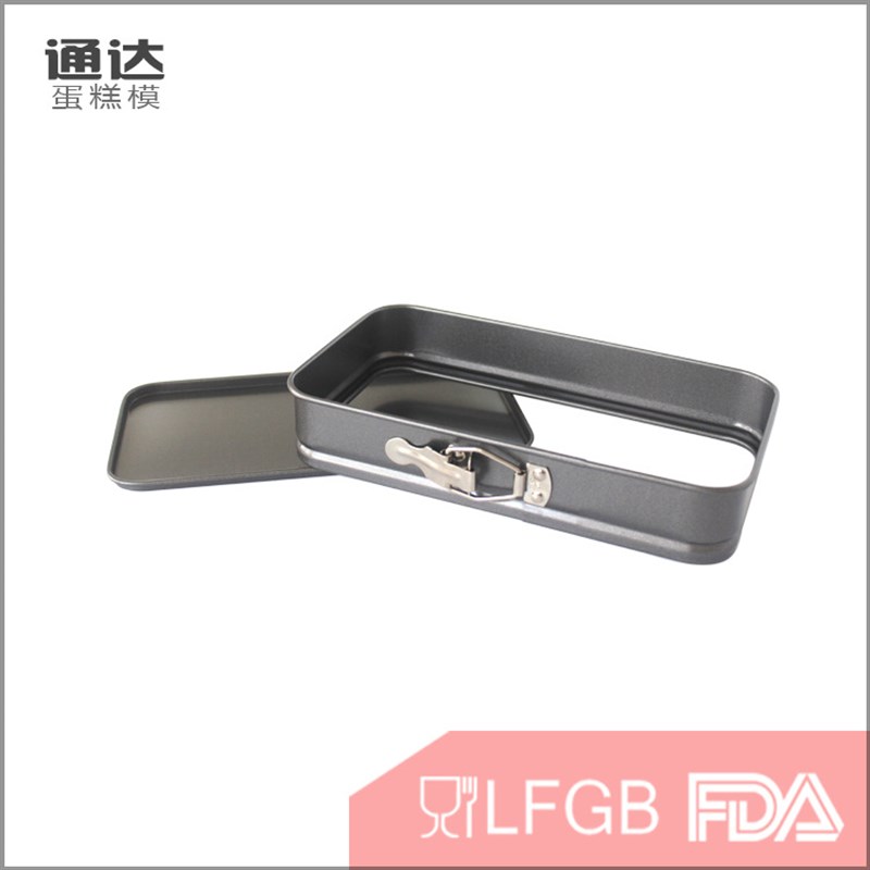 迷你灰色 方圆心 带扣碳钢 活底烘焙工具 不粘蛋糕模具烘培用具