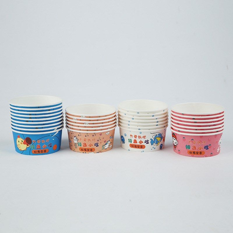 特色小吃碗快餐粉面早点小吃600只装加厚打包纸碗一次性纸碗