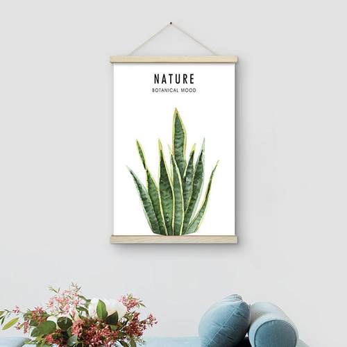 卷轴客厅挂画装饰来图定 皮质自定义广告海报竖版挂轴画跨境