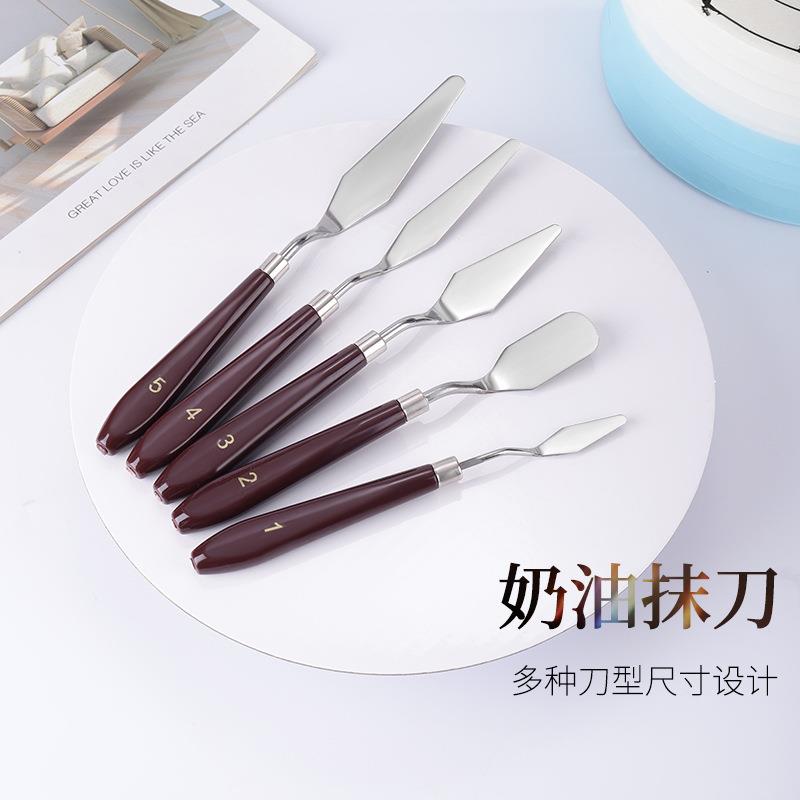 盒装蛋糕抹刀小号五件套蛋糕奶油抹刀三角头方头刮刀奶油装饰工具