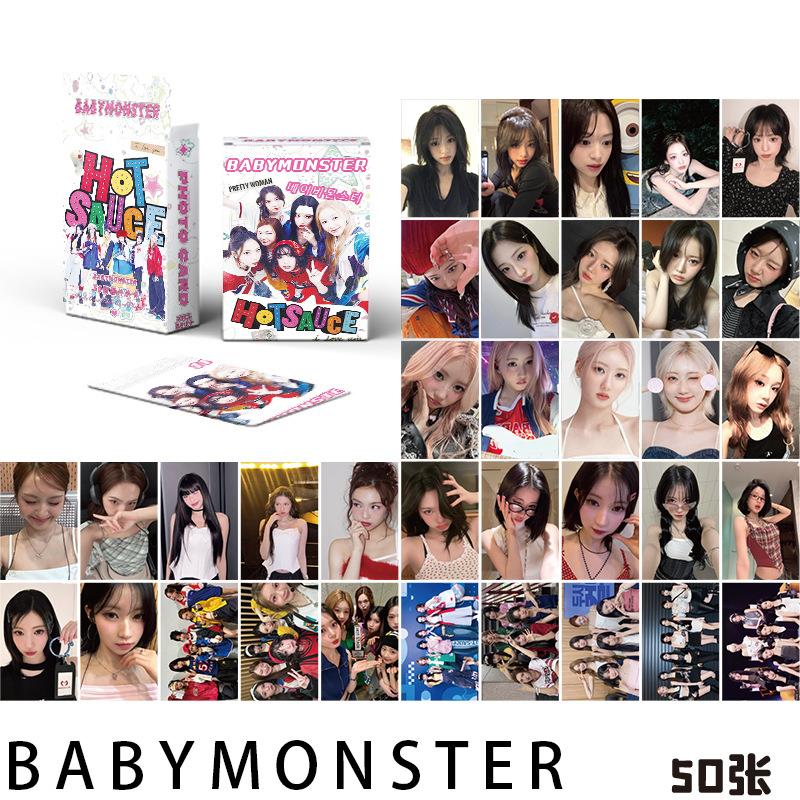 BABYMOSTER镭射小卡 1盒50张 韩国女团专辑小卡自印LOMO卡拍立得