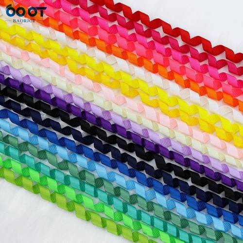 6MM卷卷丝带纯色波浪罗纹带DIY手工制作头饰发饰毛绒玩具配件织带