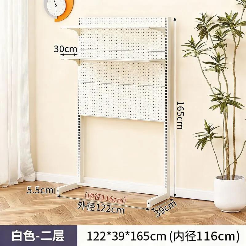 立式洞洞板置物架落地货架书桌上靠墙收纳展示架学生家用桌面书架