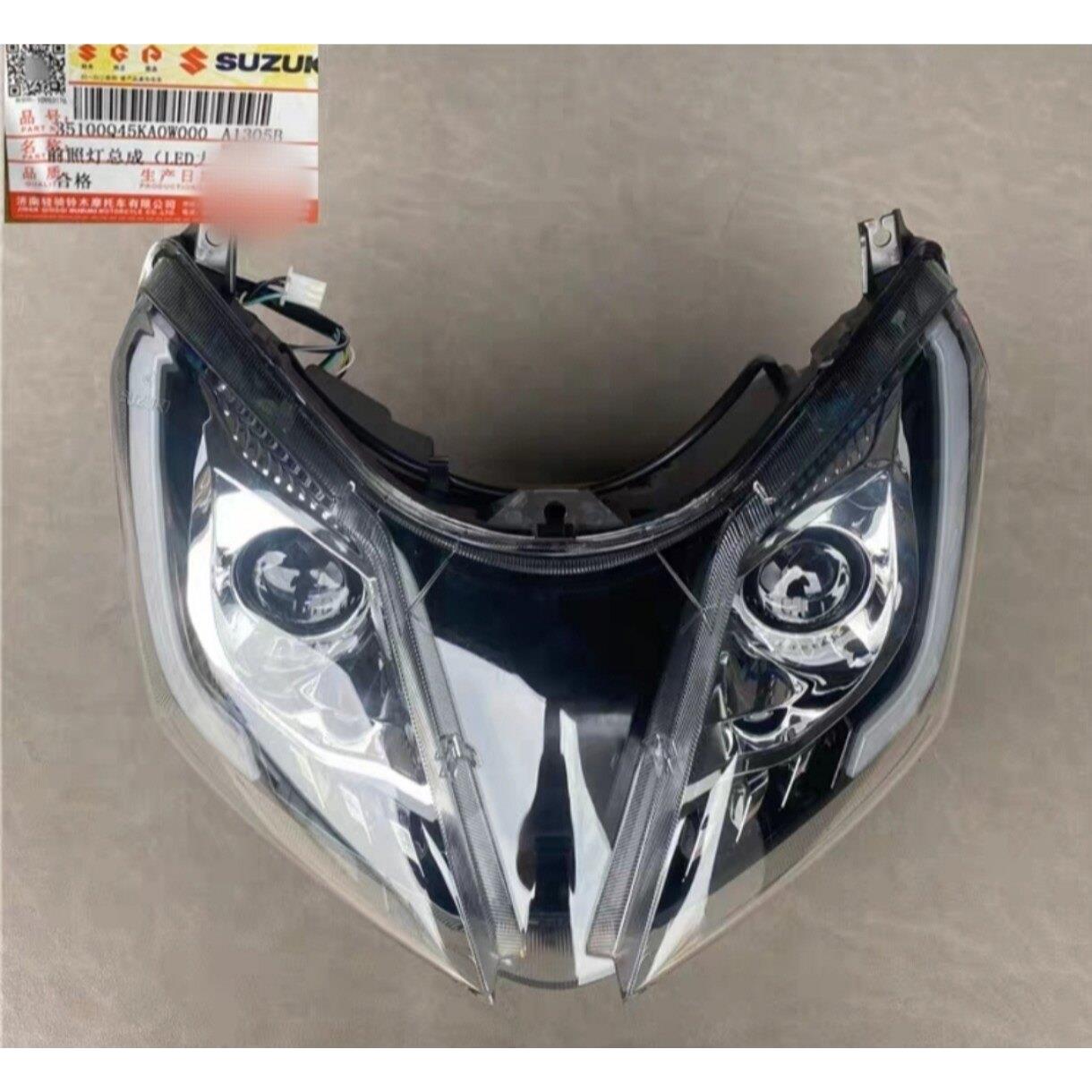 适用轻骑铃木UY125T-A前大灯总成凸透镜LED车行灯客厅灯壳灯罩玻