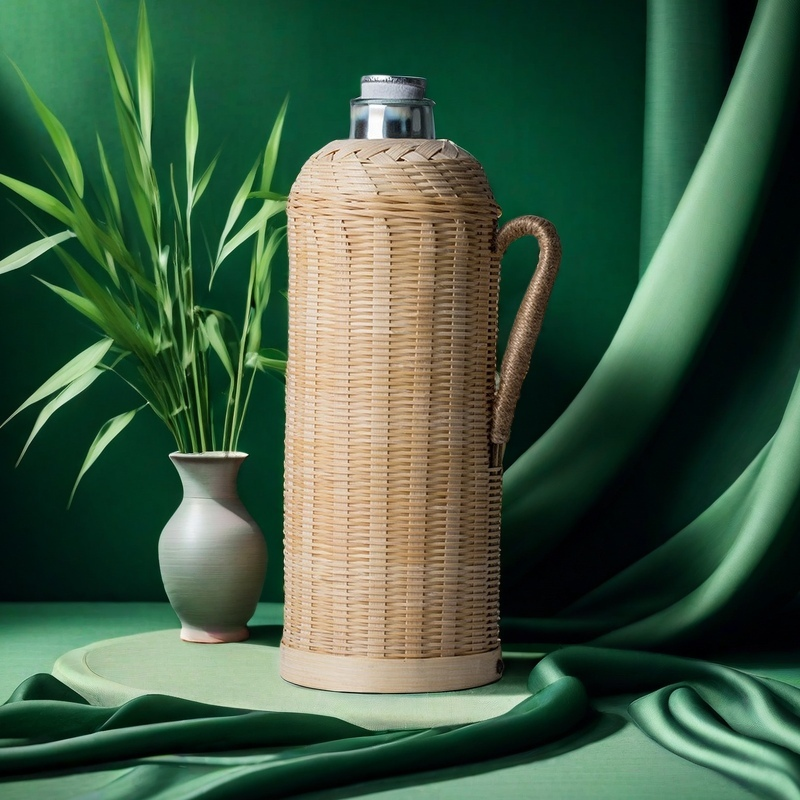 覆卮山竹编热水瓶手工编织暖水瓶