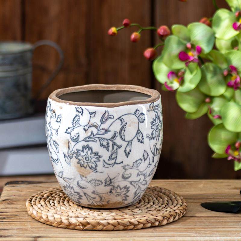 孤品复古陶瓷花盆家用户外庭院多肉植物创意艺术田园高级感北欧风,鲜花速递/花卉仿真/绿植园艺,花盆,淘宝优惠券,粉丝福利购,淘宝优惠卷